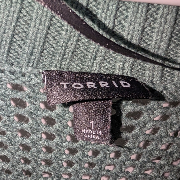 Green Torrid Knit Cardigan - Picture 2 of 3